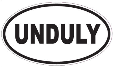 UNDULY - Oval Sticker