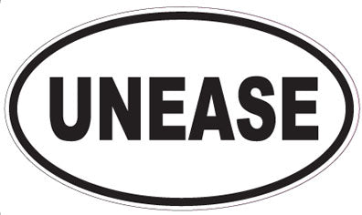 UNEASE - Oval Sticker