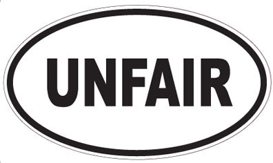 UNFAIR - Oval Sticker