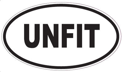 UNFIT - Oval Sticker