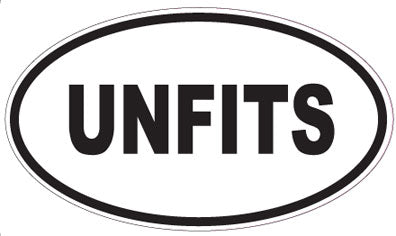 UNFITS - Oval Sticker