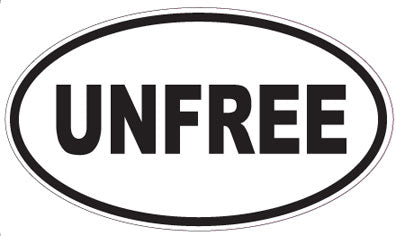 UNFREE - Oval Sticker