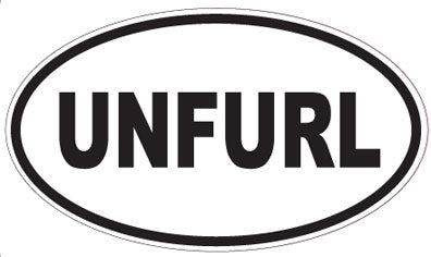 UNFURL - Oval Sticker