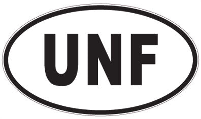 UNF - 3 Letter Initials Oval Magnet
