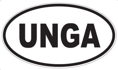 UNGA - Oval Sticker