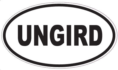 UNGIRD - Oval Sticker