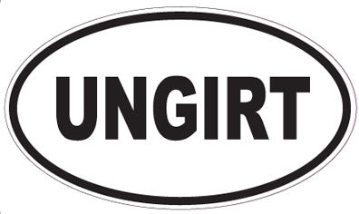 UNGIRT - Oval Sticker
