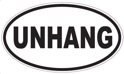 UNHANG - Oval Sticker