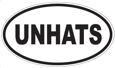 UNHATS - Oval Sticker