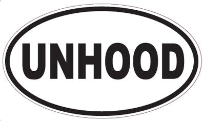 UNHOOD - Oval Sticker