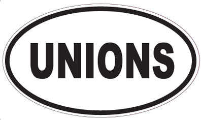 UNIONS - Oval Sticker