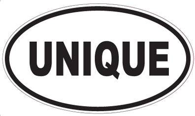 UNIQUE - Oval Sticker