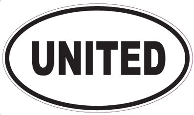 UNITED - Oval Sticker