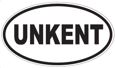 UNKENT - Oval Sticker