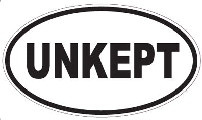 UNKEPT - Oval Sticker