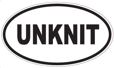 UNKNIT - Oval Sticker