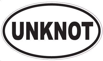 UNKNOT - Oval Sticker