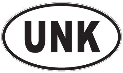 UNK - 3 Letter Initials Oval Magnet