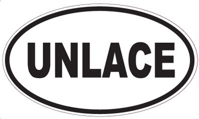 UNLACE - Oval Sticker