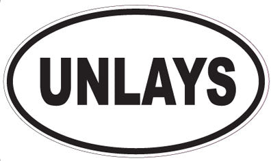UNLAYS - Oval Sticker
