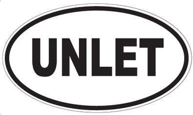 UNLET - Oval Magnet