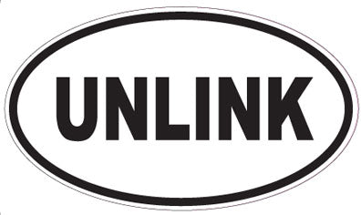 UNLINK - Oval Sticker