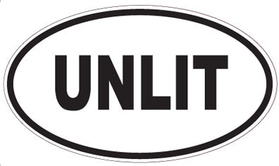 UNLIT - Oval Sticker