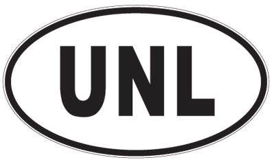 UNL - 3 Letter Initials Oval Magnet