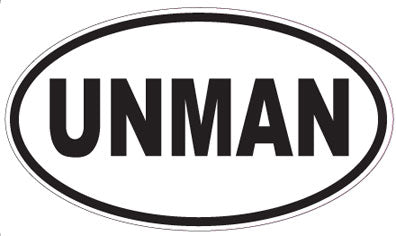 UNMAN - Oval Magnet