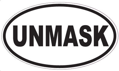 UNMASK - Oval Sticker