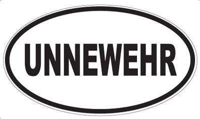 UNNEWEHR - Oval Sticker