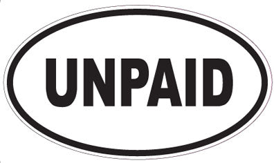 UNPAID - Oval Sticker