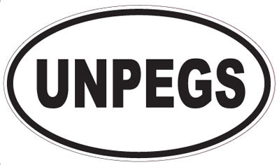 UNPEGS - Oval Sticker