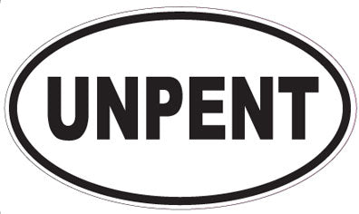 UNPENT - Oval Sticker