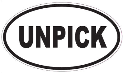 UNPICK - Oval Sticker