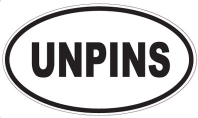 UNPINS - Oval Sticker