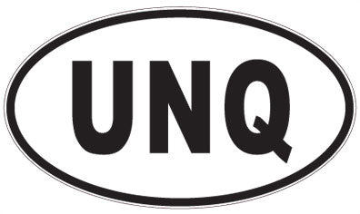 UNQ - 3 Letter Initials Oval Magnet