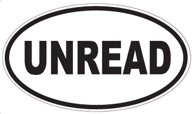 UNREAD - Oval Sticker