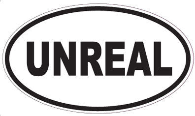 UNREAL - Oval Sticker
