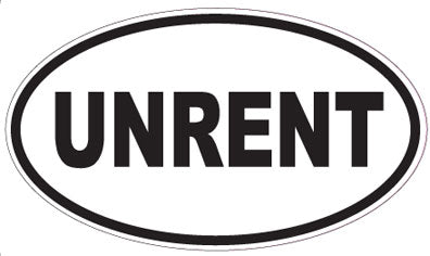 UNRENT - Oval Sticker