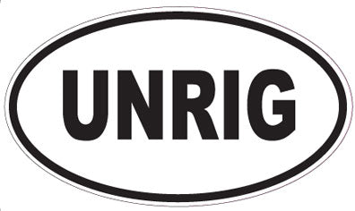 UNRIG - Oval Sticker