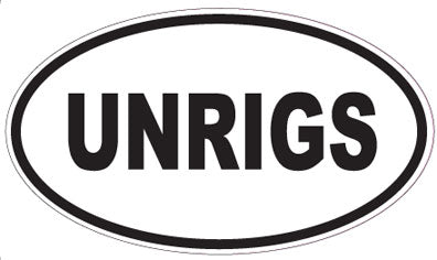 UNRIGS - Oval Sticker