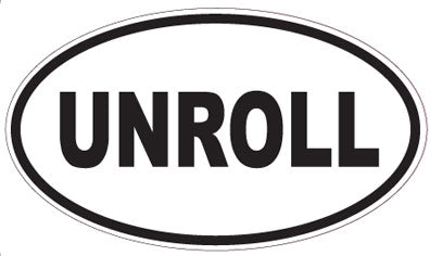 UNROLL - Oval Sticker