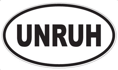 UNRUH - Oval Magnet