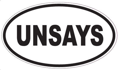 UNSAYS - Oval Sticker