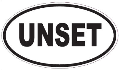 UNSET - Oval Sticker