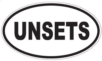 UNSETS - Oval Sticker