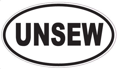 UNSEW - Oval Sticker