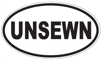 UNSEWN - Oval Sticker