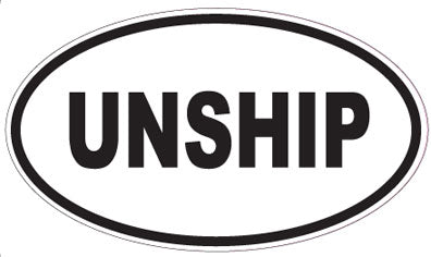 UNSHIP - Oval Sticker